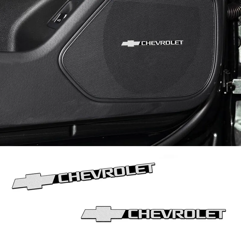 3d alumínio alto-falante estéreo emblema emblema adesivo para chevrolet silverado impala malibu equinox cruze camaro cavalier aveo