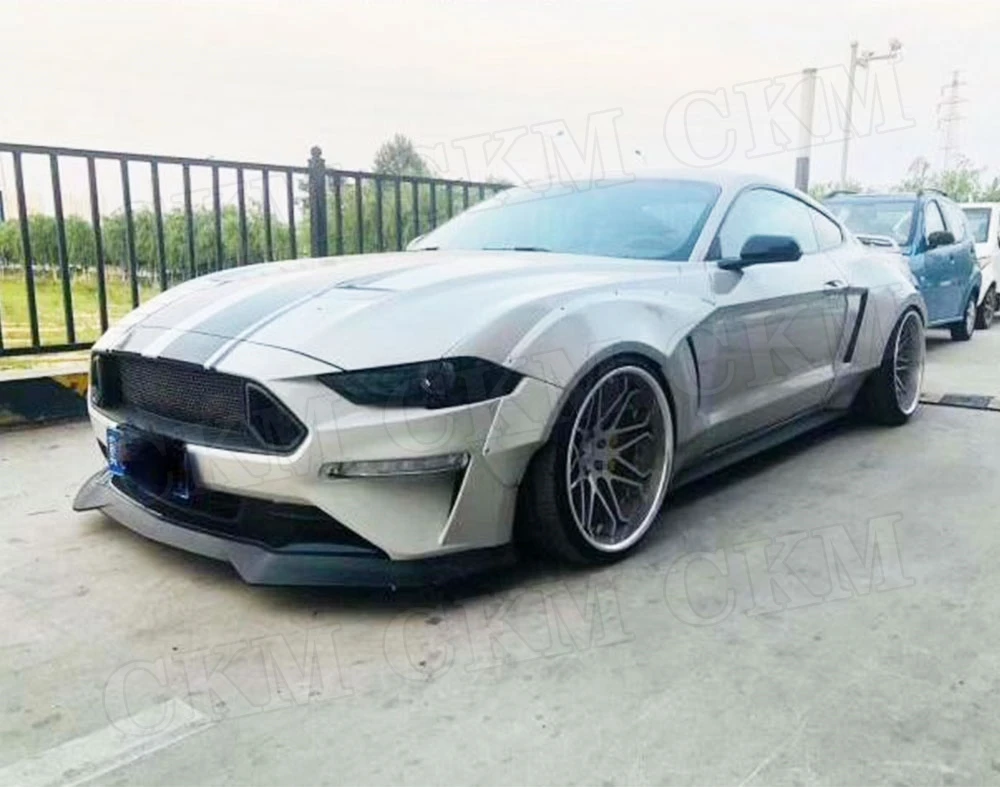 

CKMUUER Side Wide Body Front Headlight Cover Fenders Decoration For Ford Mustang 2018 2019 2020 Trims