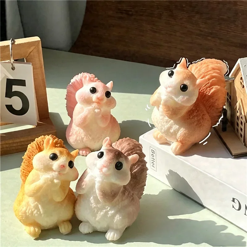 Soft TPR Fast Rebound Squeeze Toy Realistic Squirrel Prairie Dog Adult Stress Relief Desktop Anxiety Fidget Decompression Toy