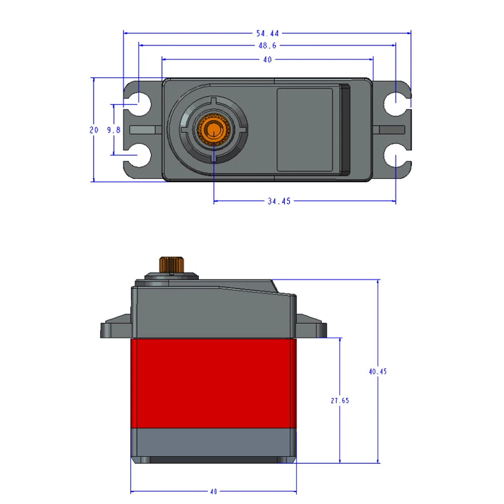 Rcカー用防水デジタルサーボ,連続回転,rcカー用,TD-8135MG, 360度,4.8v-8.4v,35kg