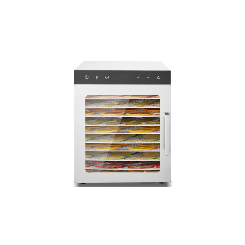 10 Trays High Efficiency 800W Stainless Steel Food Drying Dehydrator For Home Use Dog Treats Machine