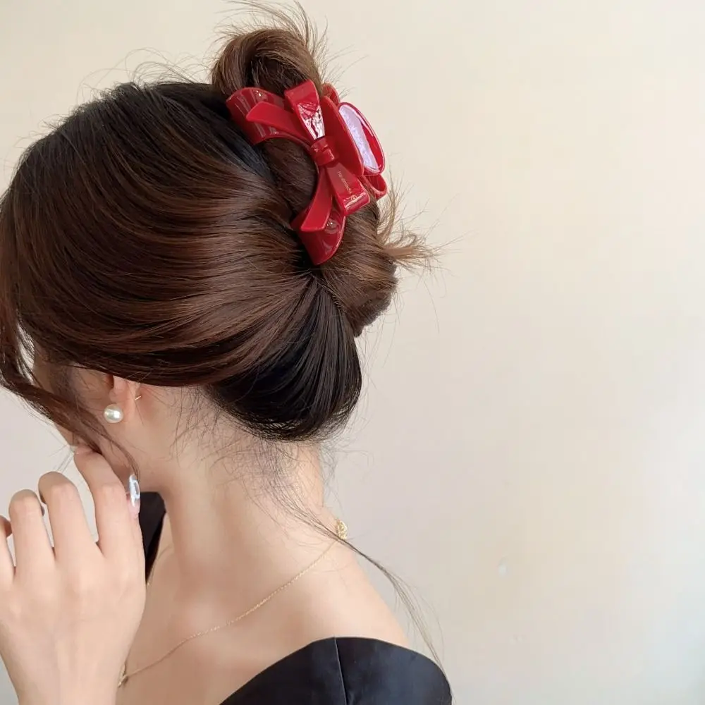 

Acetate Acetic Acid Bow Hair Claw Small High Ponytail Clip French Shark Clip Korean Style Geometry Hair Crab Clip Headwear