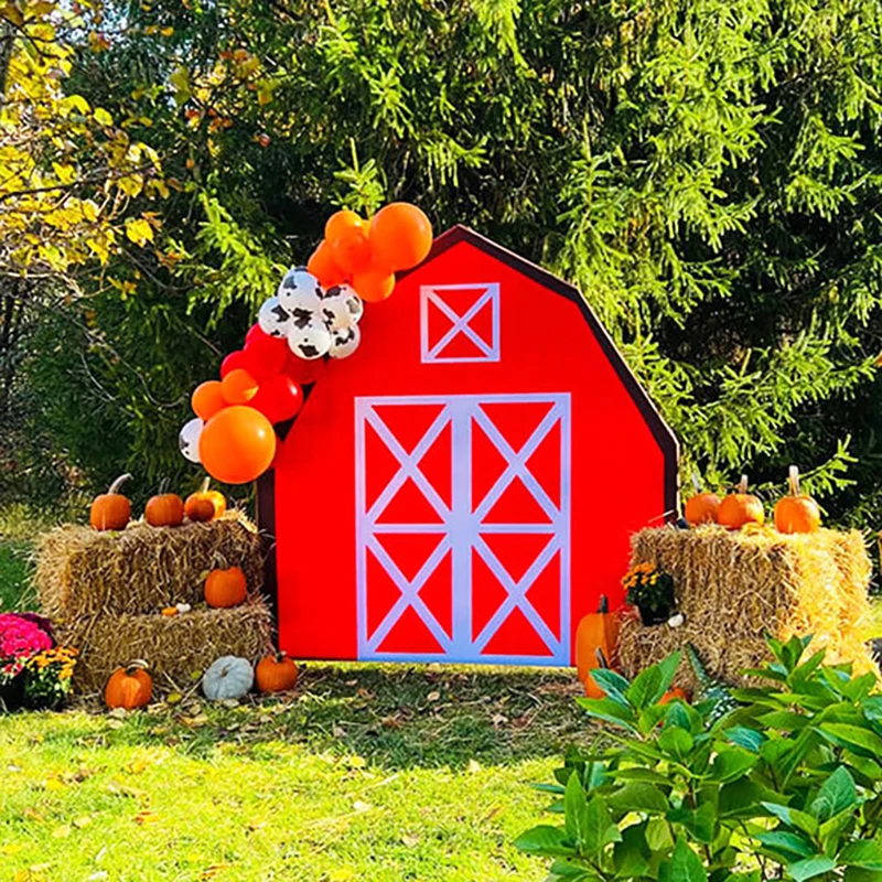 

Фоны с тканевым принтом, подставки для вечеринок в форме дома сарая, вечеринки по случаю дня рождения, детские душы, фоны для свадебной фотобудки