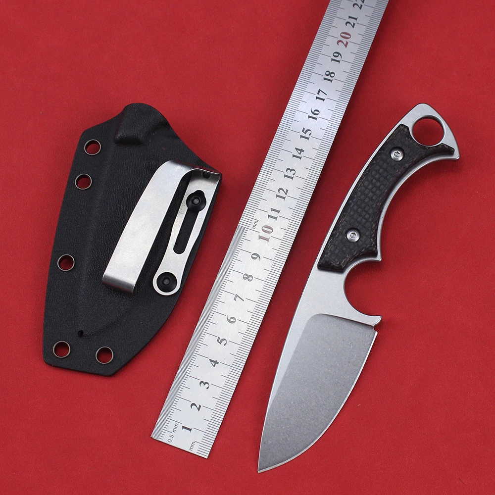 Imagem -02 - Faca de Caça Profissional com Kydex Bainha Facas Lâmina Fixa Combate Tático ao ar Livre Militar Camping Ferramentas Edc d2