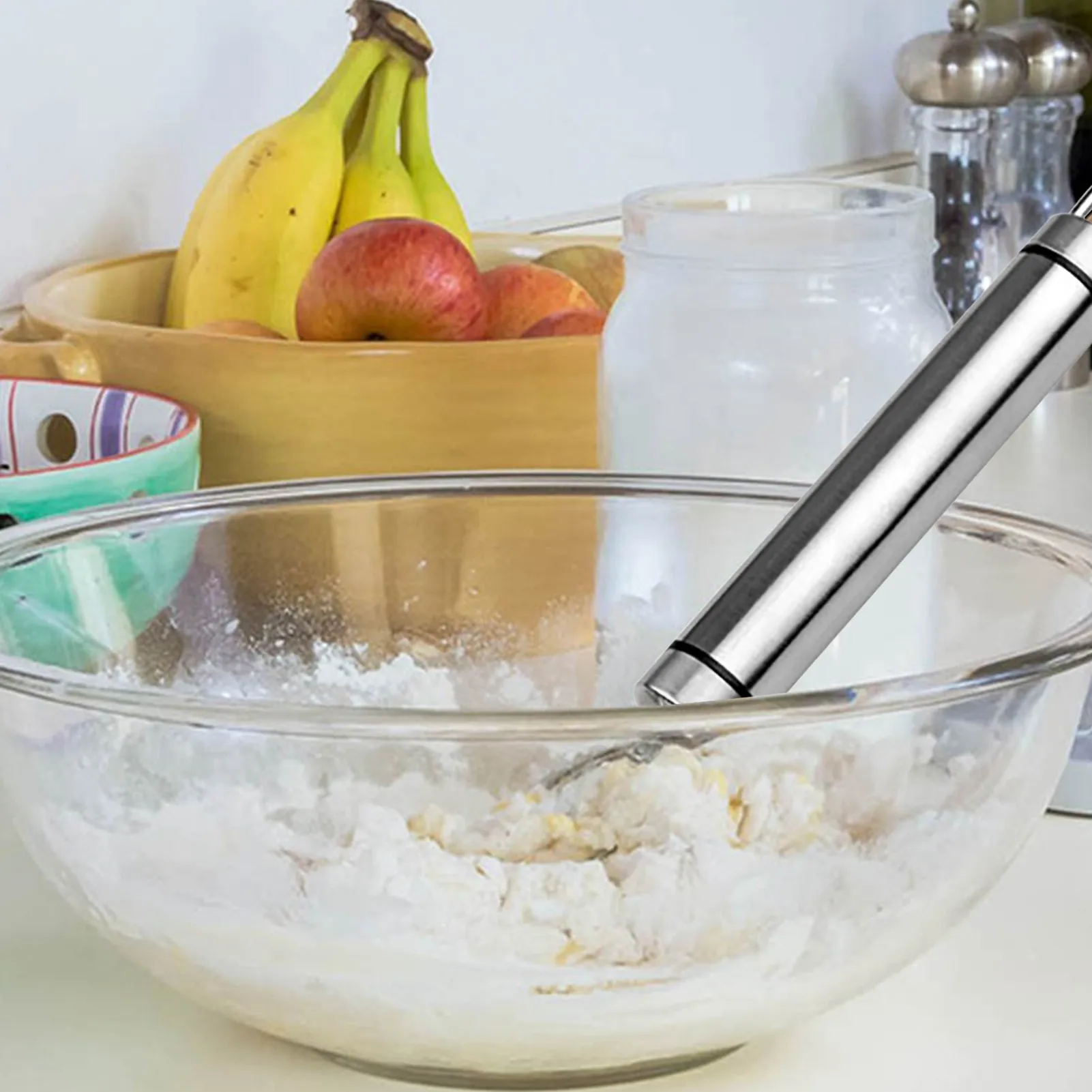 ABKS-Danish Bread Dough Whisk Stainless Steel Dutch Bread Dough Whisk Scoring Tool Cake Tools For Bread, Pastry Or Pizza