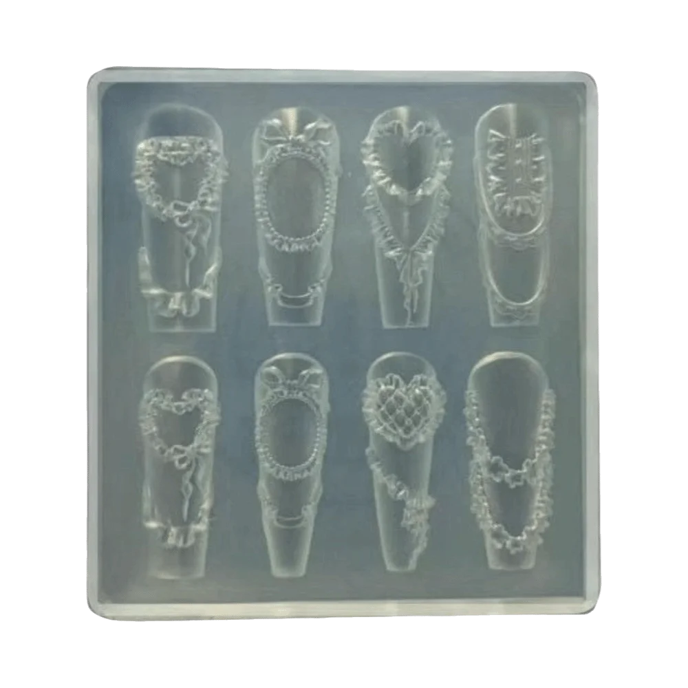 Stereoscopic Design Silicone Nail Mold Multiple Shapes Nonstick Surface Nail Art Stamping Template Hawaii Hibiscus Flower