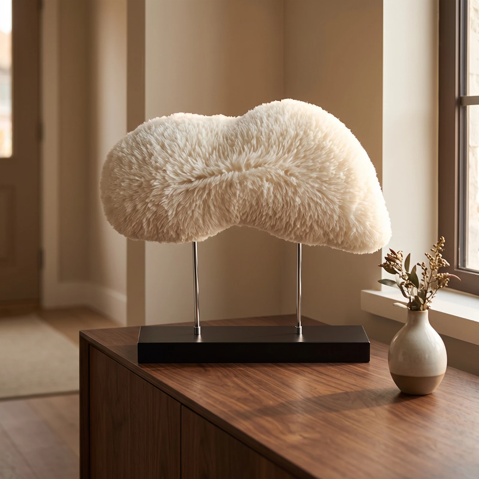 Coral Sculpture Organic Coral Sculpture with Base Abstract Textured for Living Room, Entryway Console