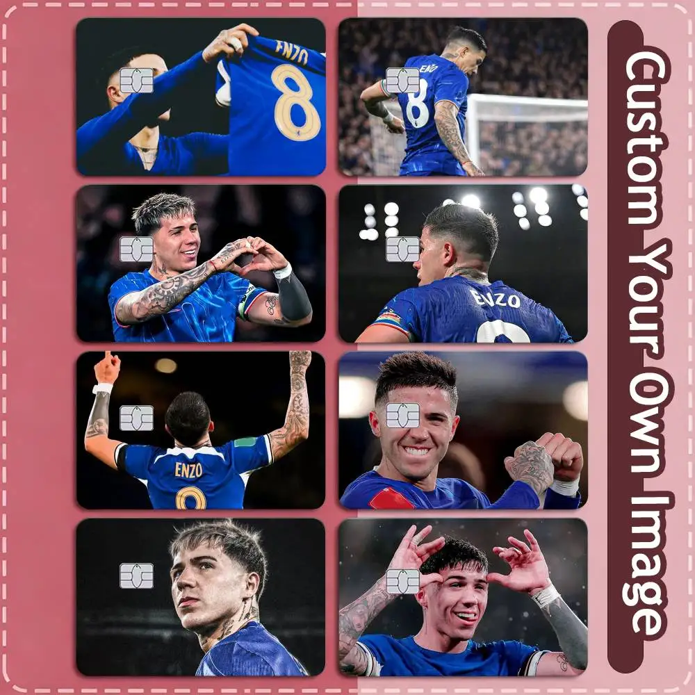 Enzo Fernandez  Credit Card HD Stickers Small Chip Waterproof Sticker Game Card Decal Gift