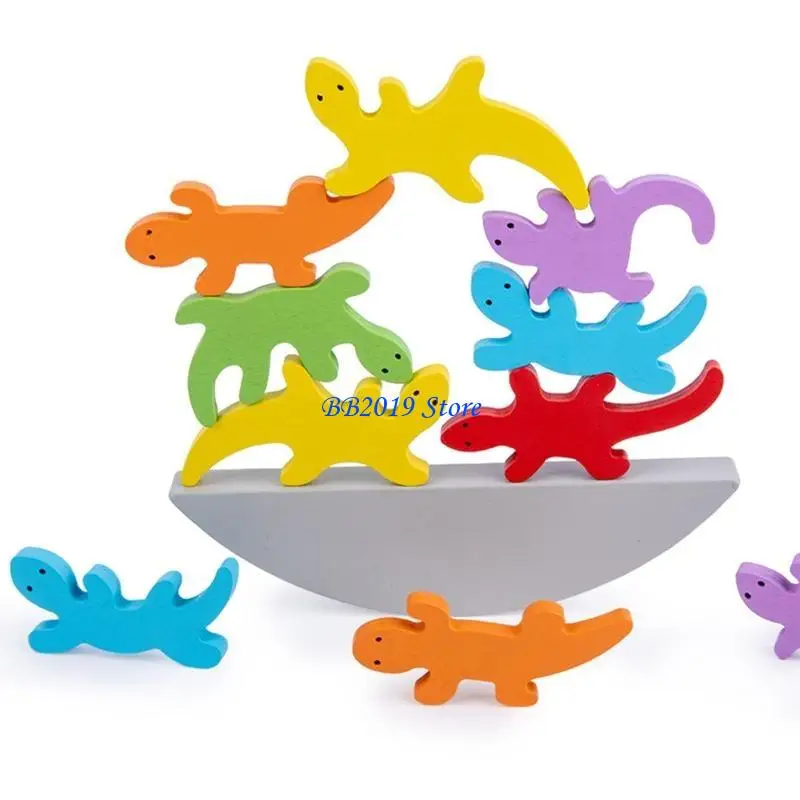 Q0KB Learning Building Wooden Little Stacking Toddler for Preschool Daycare Kindergarten Birthday Gifts