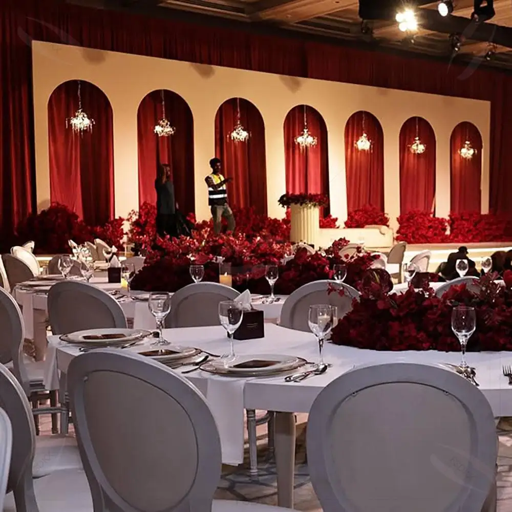 Royal Roman Theme Asian Wedding Stage Inspirational Indoor Wedding Grand Backdrop Stage Grand Villa Style Stage Wedding Decor