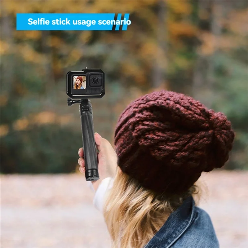 M01K Magnetic Camera Cage Quick Release With Cold Shoe Mount Protective Frame Aluminium For Gopro 13/12/11 Action Camera