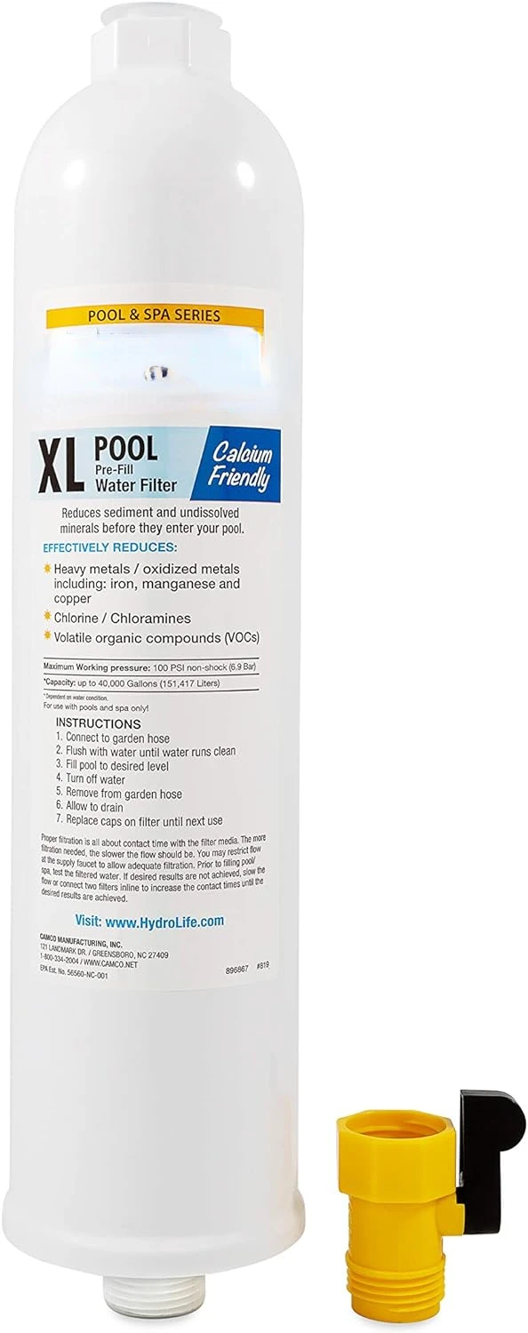 

Pool & Spa XL Pool Filter - A Great Filtration Solution as You Fill or Top-Off Your Pool or Spa - Filters Up to 40,000 Gallo