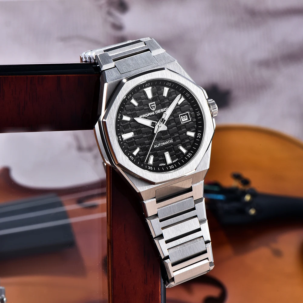 PAGANI DESIGN Japan Miyota 8215 Men's Automatic Watch 40mm Sapphire Stainless Steel Waterproof 10Bar Luminous reloj hombre