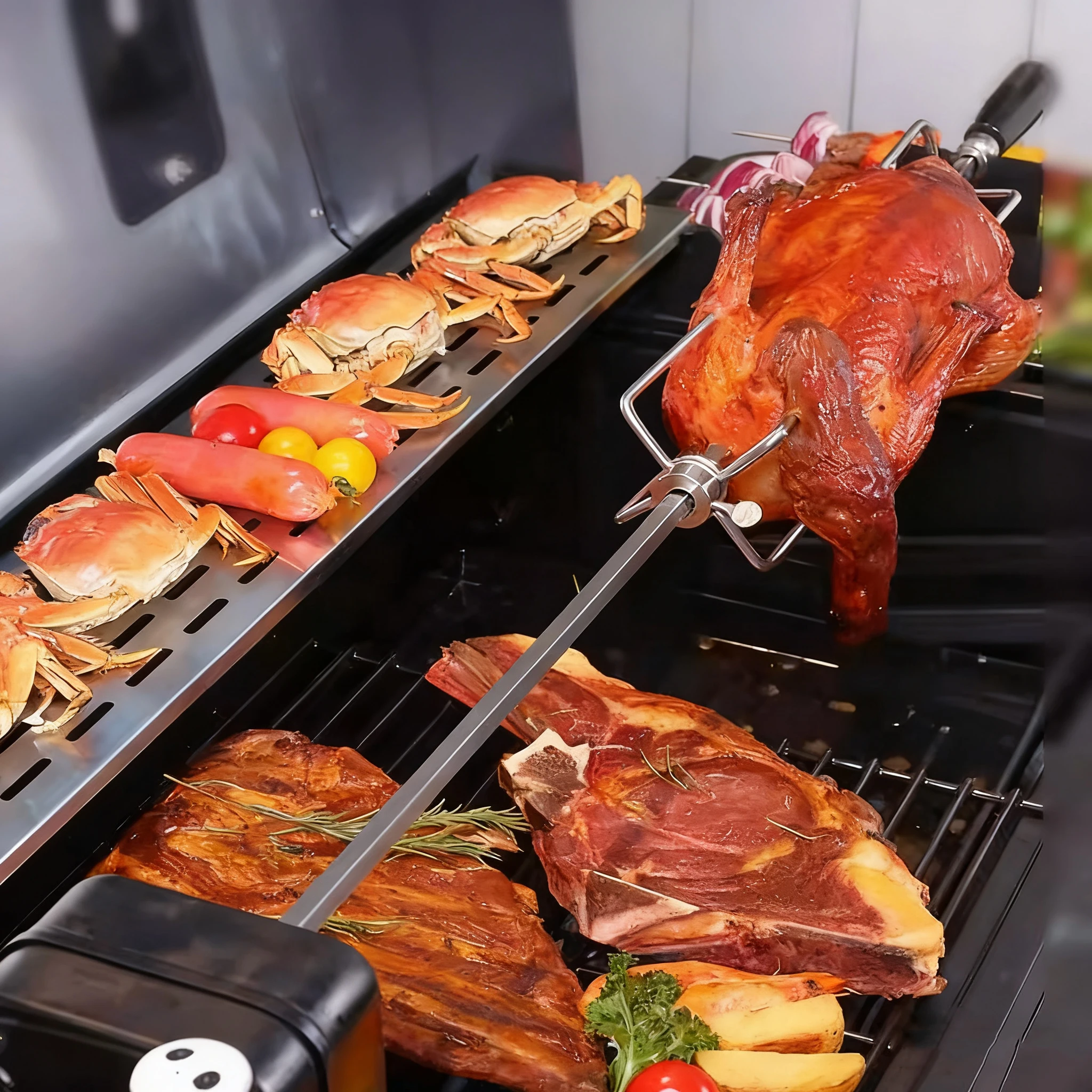 Large Outdoor Kitchen Terrace BBQ BBQ - Premium Home and Garden American Charcoal BBQ