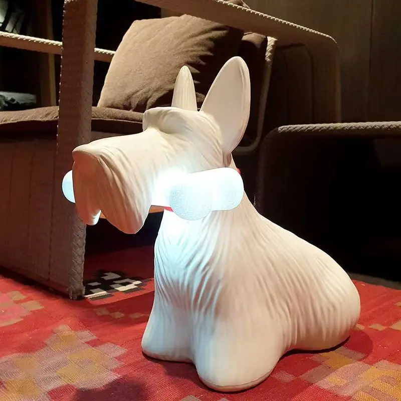 Italian Bone - Biting Dog Table Lamp Creative Luxury - style for Living Room, Bedroom Study Scottish Dog Decorative Table Light