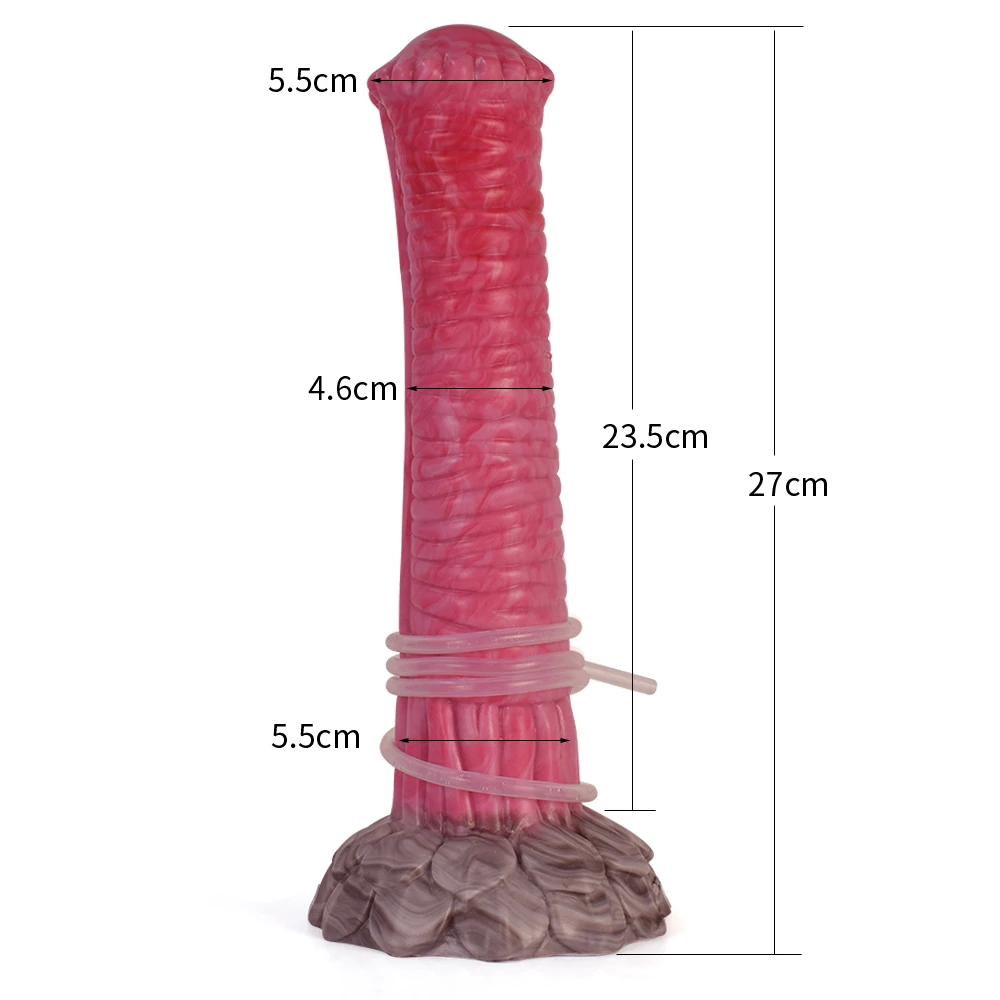 FREDORCH Squirt Dildo With Suction Cup Silicone Curved Anal Plug Syringe Tube Spray Ejaculation Penis G-spot Stimulate Sex Toys