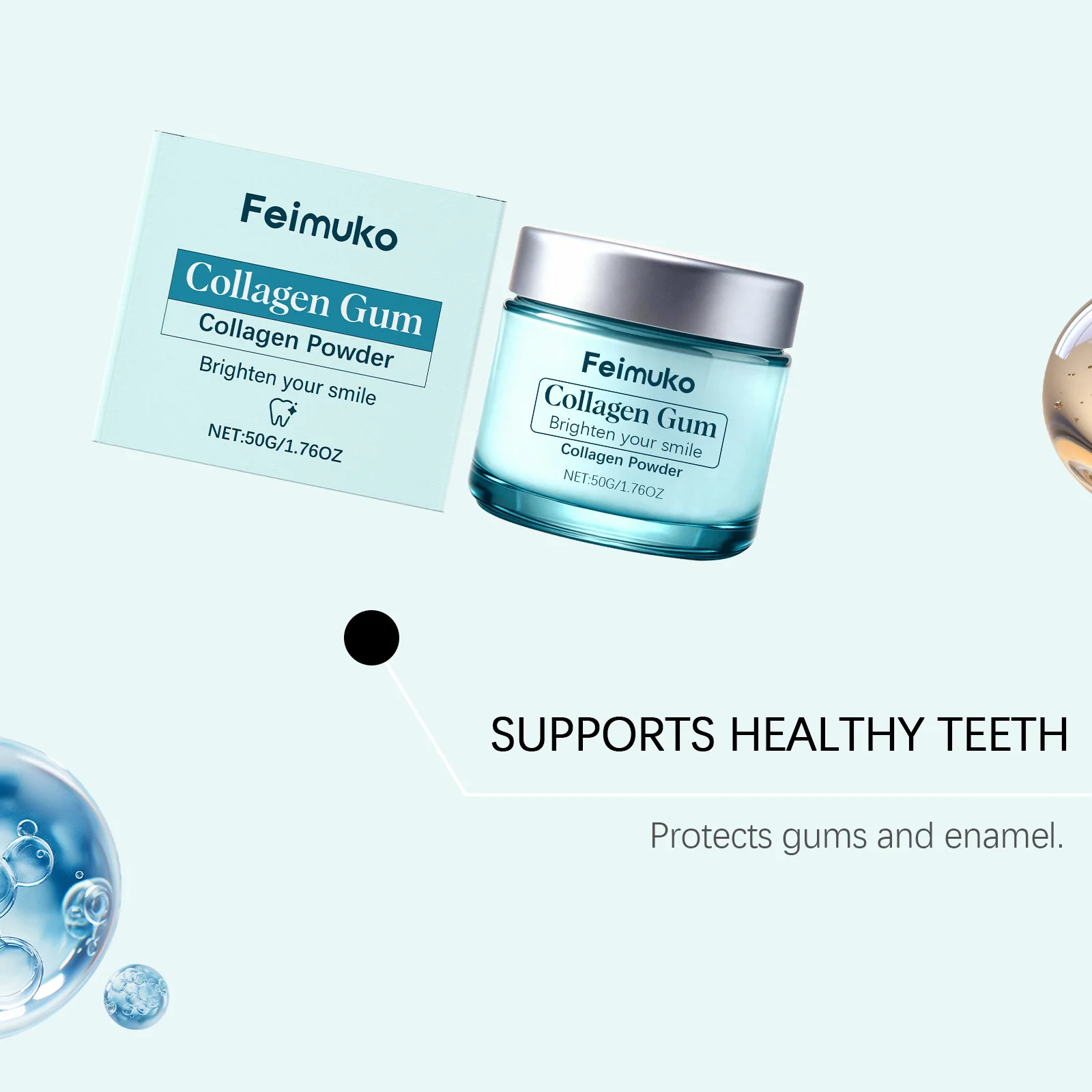 Whitening Tooth Powder Deeply Cleans Stains Relieve Tooth Allergy Dental Caries Get Rid Of Bad Breath Removes Plaque Oral Care