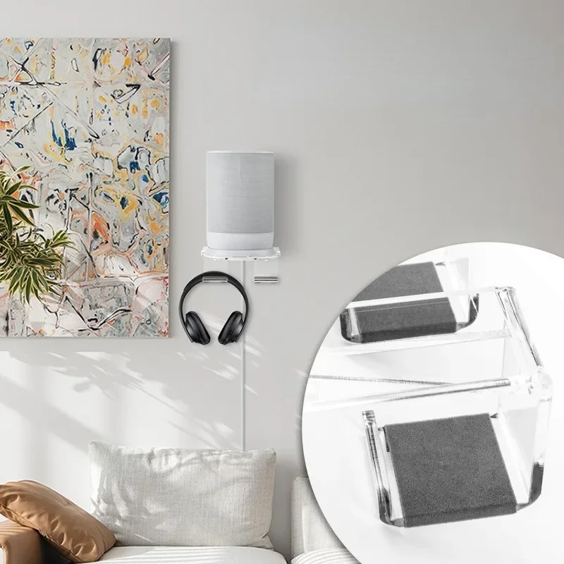 

Space-Saving Wall Holder Acrylic Wall Mount Bracket Holder For Sonos Move Smart Speaker