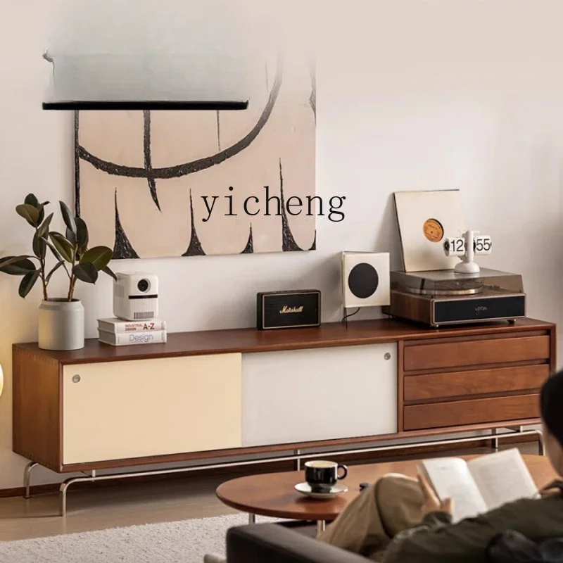 

XL medieval TV cabinet Nordic solid wood living room home storage storage TV cabinet