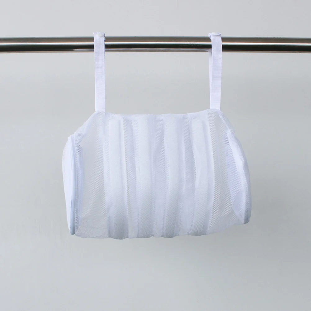 

1pc Reusable Sneaker Laundry Zipper Shoes Washing Bag Mesh Shoe Wash Bag Binding Belt Sturdy Brackets For Sports Shoes