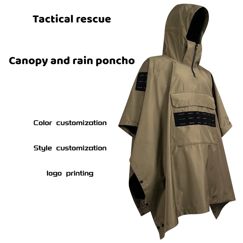 

Emergency Rescue Team Sky Curtain Mat Three-in-one Poncho Portable One-piece Multi-function Poncho Raincoat