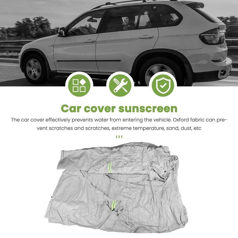 Car Cover Waterproof All Weather UV Protection Sedan Cover Universal Fit Outdoor Full Car Cover