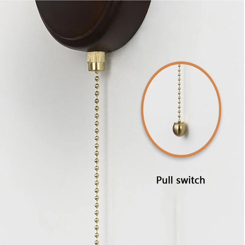 French Retro Wall Lamp Japanese Wabi Sabi Can Rotate Bedroom Headboard Cable Switch Atmosphere Light Walnut Hallway Lighting