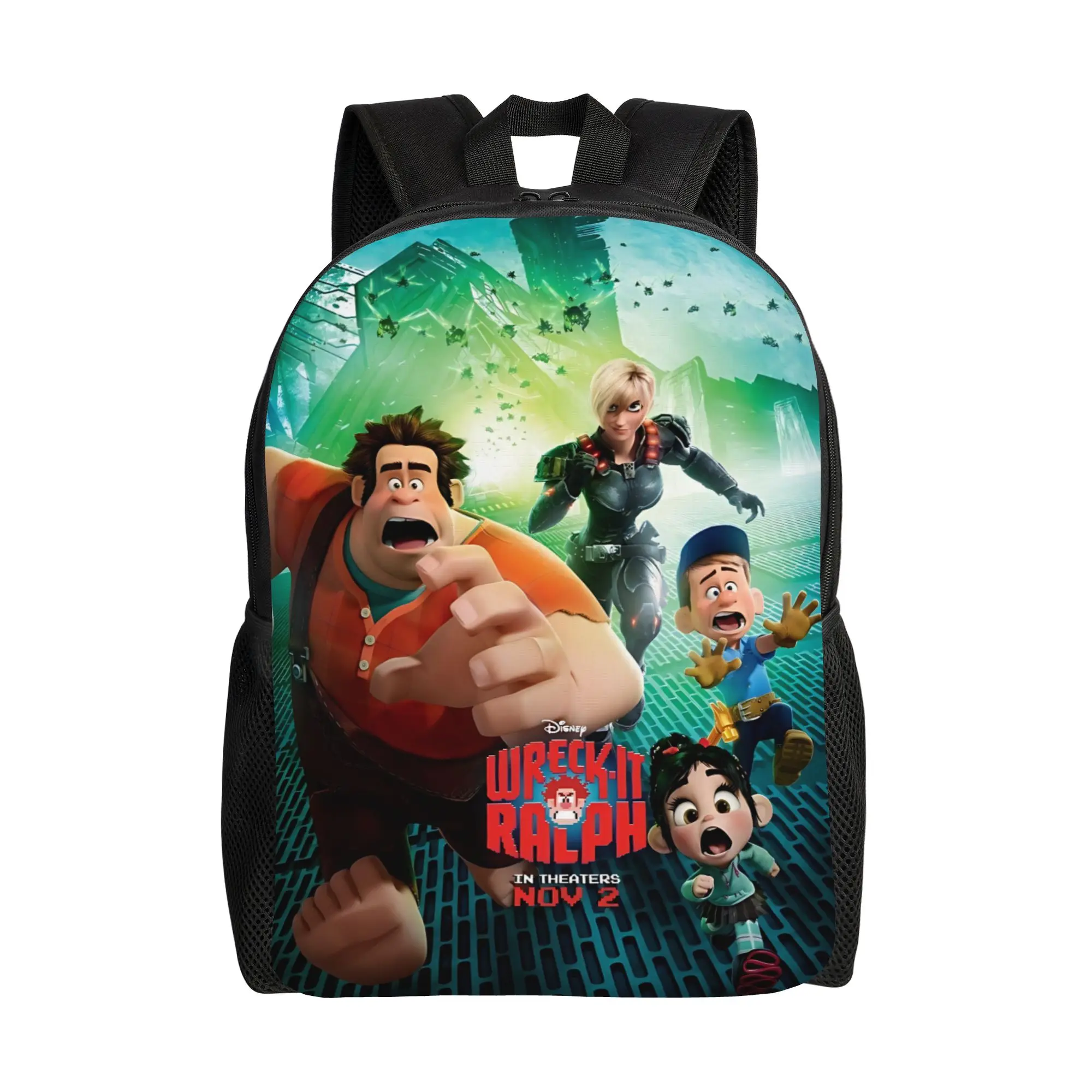 

1PC Backpack Funny Disney animation Daypack Wreck It Ralph Classic High School Large Capacity Rucksack