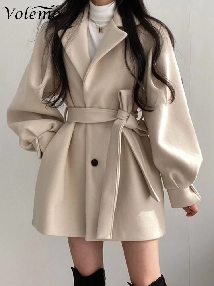 

Women's Short Woolen Coat 2023 New Autumn Winter Free Shipping Heavy Woolen Coat Casual Hepburn Style Fashionable and Simple Top