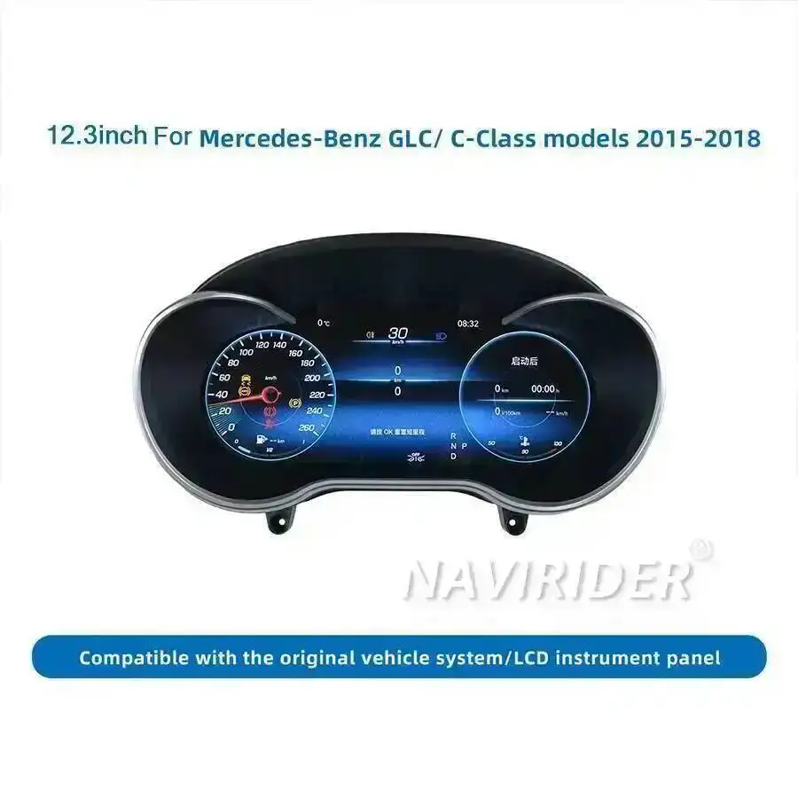 For Mercedes Benz GLC C Class 2015-2018 NGT 5.0 5.5 6.0 LCD Smart Cluster Speedometer Instrument 12.3