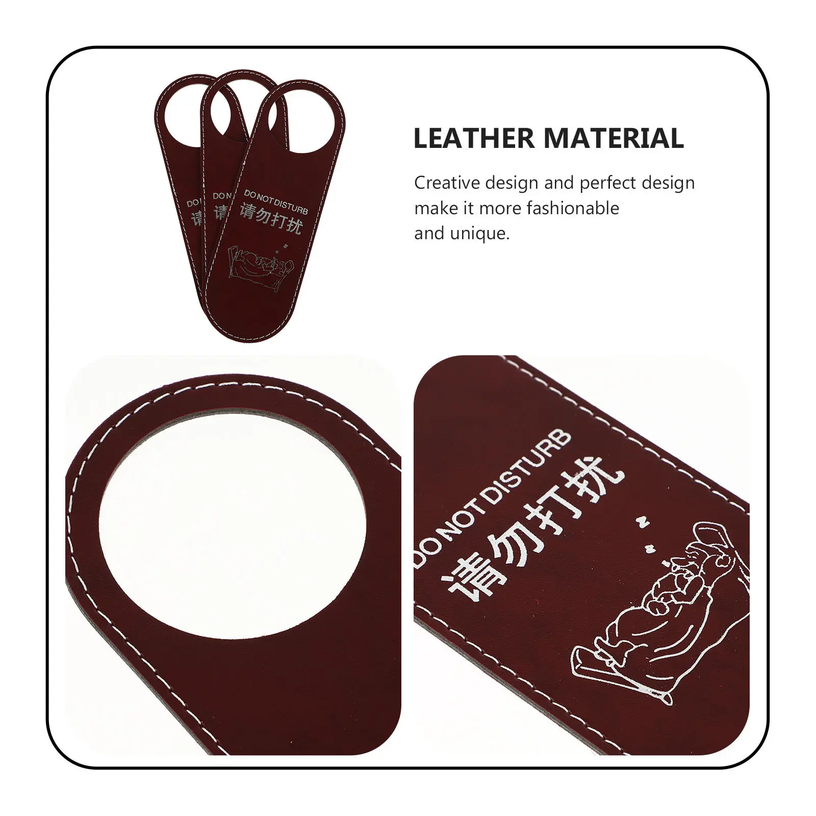 

3Pcs No Disturb Signs Door Hanging Ornaments Hotel Home Decoration Party Supplies Mini Creative Double Sided Door