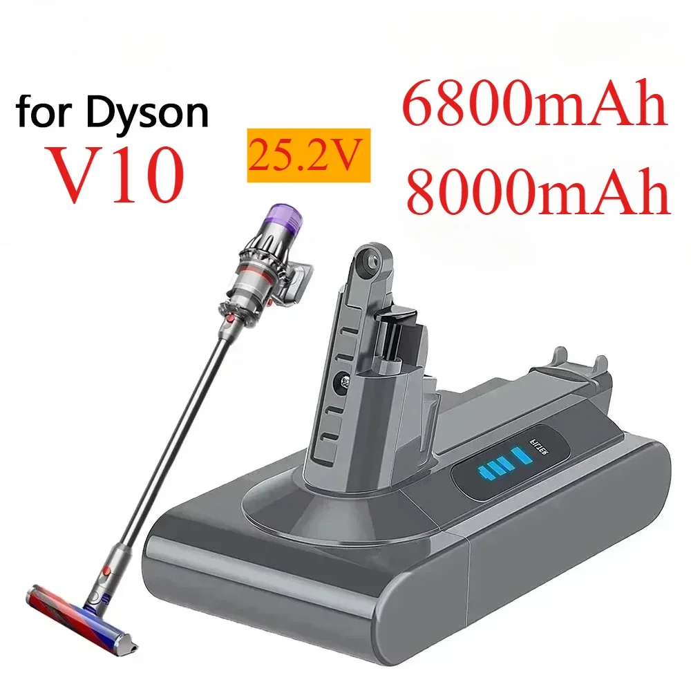 For Dyson V10 Battery V10 Animal Absolute Fluffy Cordless Vacuum Cleaner NEW 25.2V 6800mAh~8000mAH DYSON V10 batterie