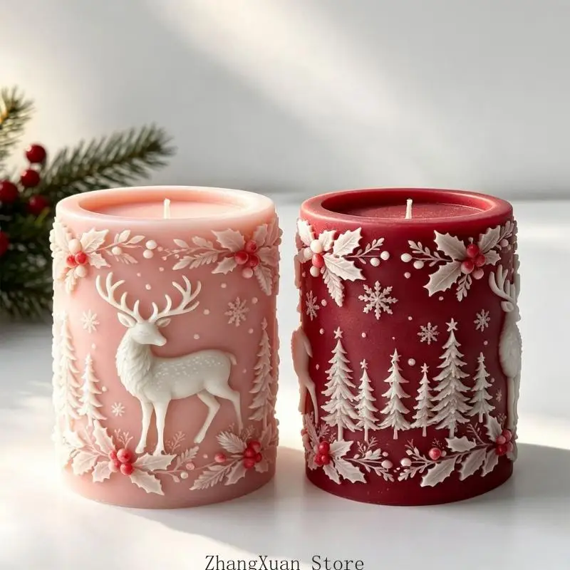 Weihnachts-Hirsch-Kerzenform für DIY-Winterpräsentation und Kerzenherstellung 3XUF – Detail 8
