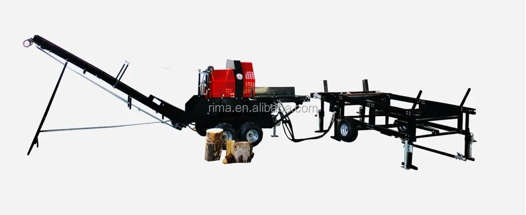 YG Firewood Processor Automatic Log Splitter 12/15/20/30T Wood Cutter Splitting Wood Firewood Processor Wood Log Splitter