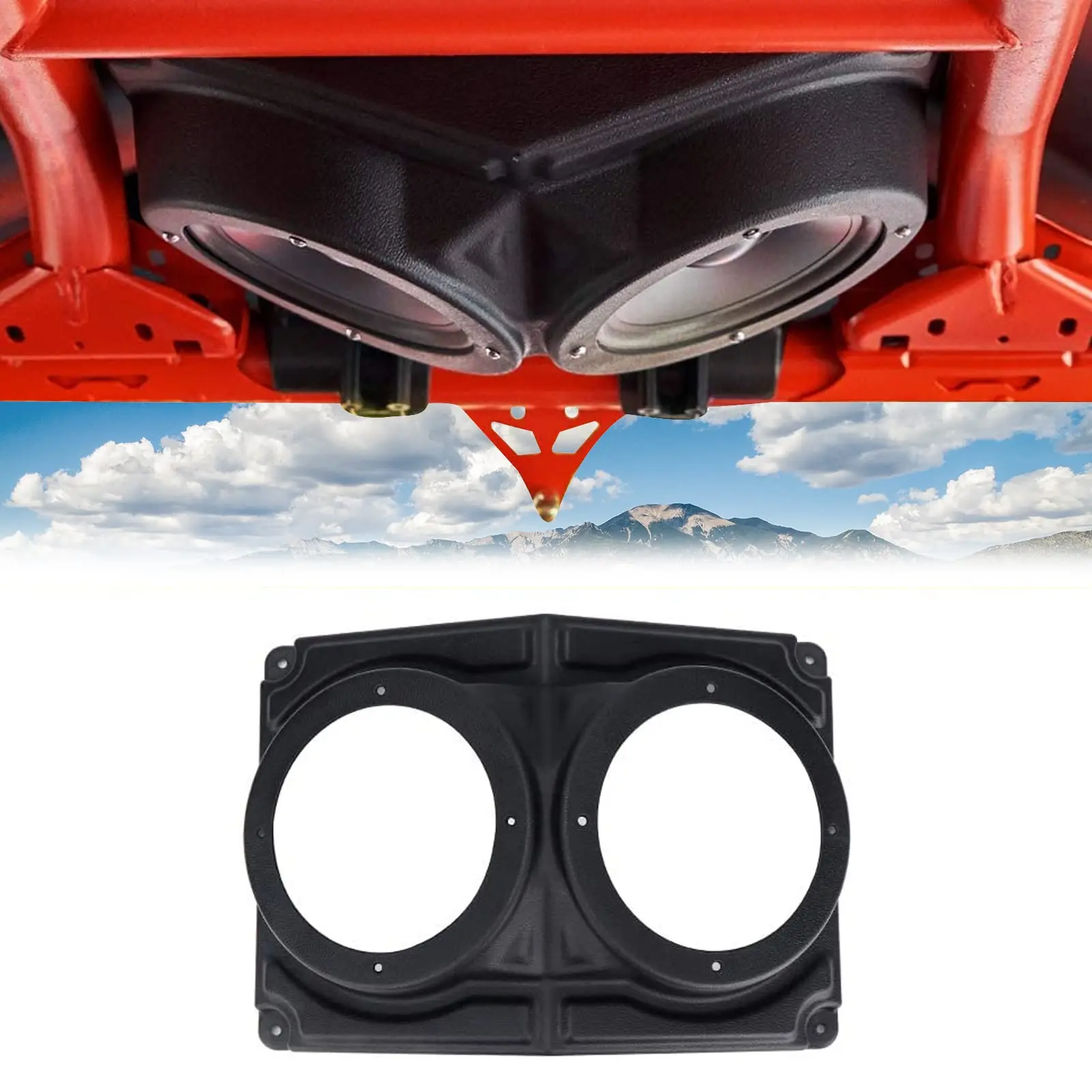 

UTV Speaker Pod Enclosure 6.5" Speaker Systems Hard Roof Parts Compatible with Polaris RZR for Can-Am X3 Golf Cart