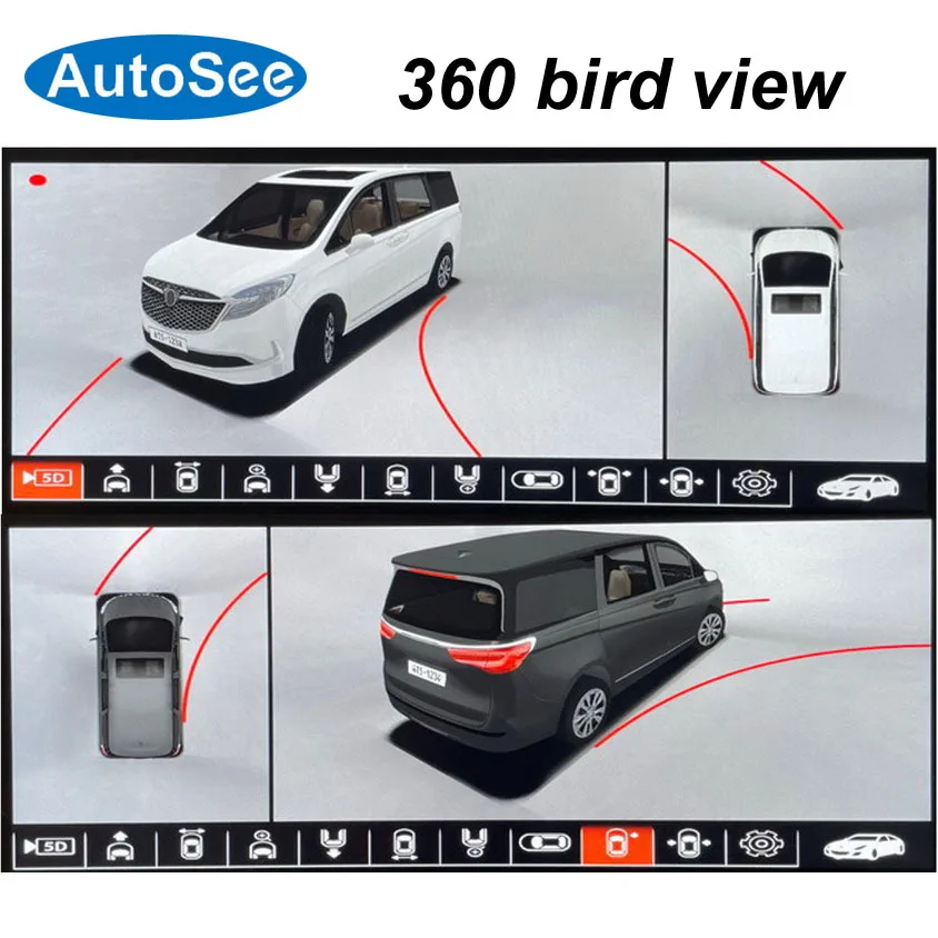 suit original OEM monitor 2023 for KIA Carnival 360 degree camera 3D bird eye Panoramic view front rear side Surround reverse