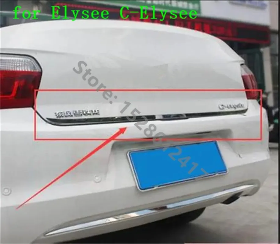 Car accessories stainless steel Trunk trunk luggage trim Car styling fit for Citroen Elysee C-Elysee 1PCS 2014-2018