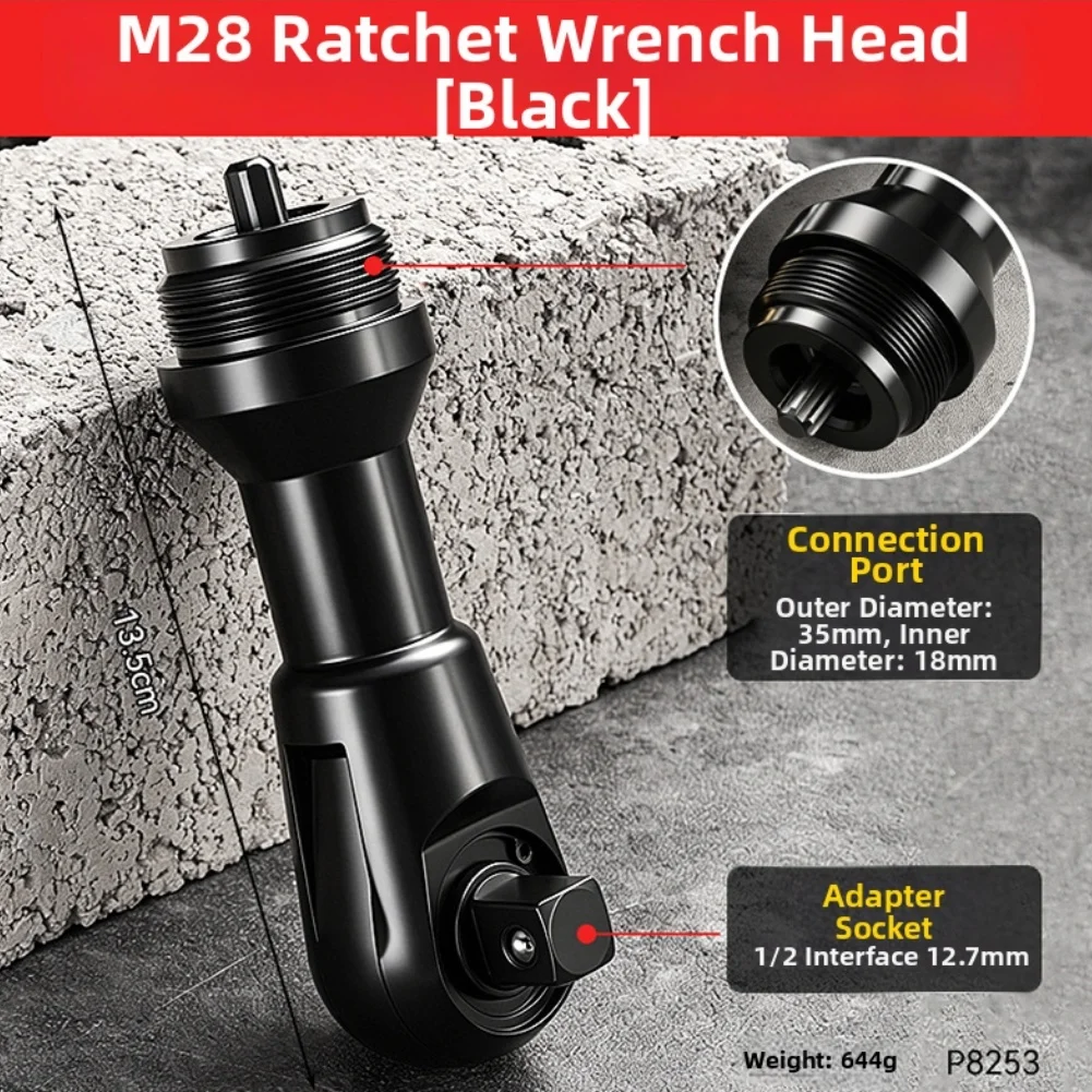 72 Tooth Ratchet Wrench Head High Hardness Alloy Steel Dual Direction 1/2 Inch Drive For Bolt Nut Removal Repair Tool
