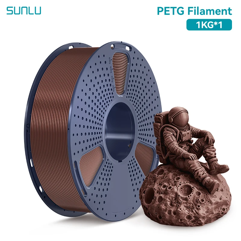 SUNLU 1 kg PETG/klares 3D-Drucker-Filament, 1,75 mm, 1000 g Spule (2,2 lbs), ordentlich angeordnet, kein Knoten-Filament, passend für die meisten FDM-Drucker