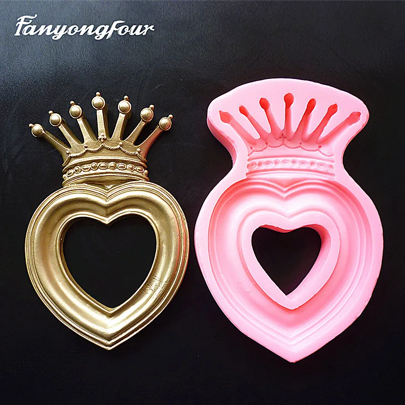Golden crown frame silicone mold DIY production of plaster resin concrete crafts for decorative home furnishings