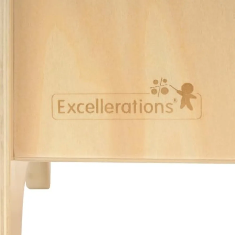 Houten babypop 22"L x 12"B x 12"H Bed Speelmeubilair, Natuurlijke afwerking, Geschikt voor pop tot 22 inch, kleuterschool, kinderspeelgoed