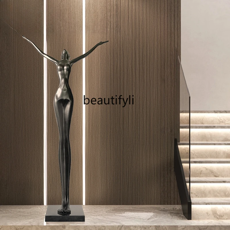 

Humanoid sculpture floor-to-ceiling ornaments Exhibition hall Sales office Abstract art ornaments Living room Figure floor lamps