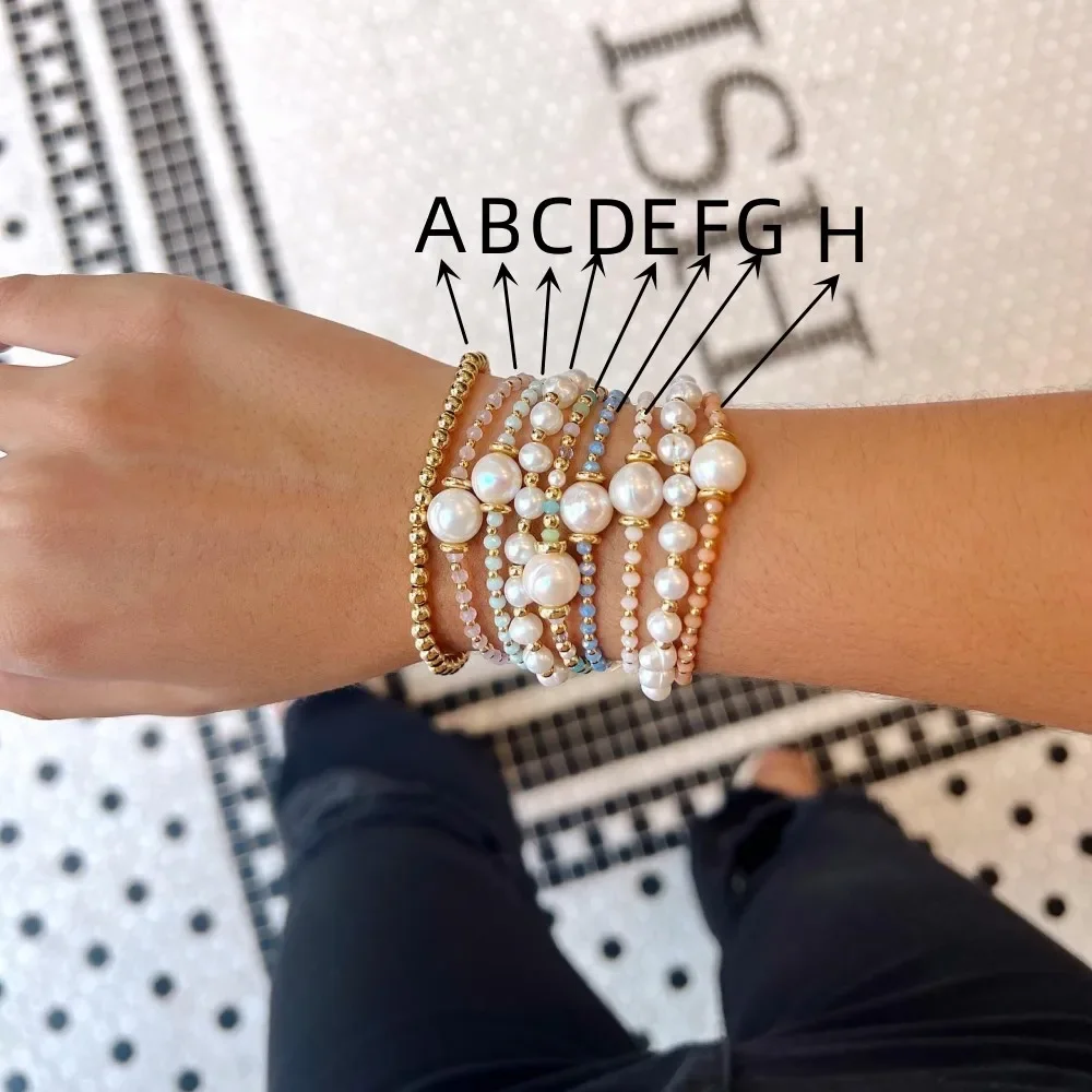 KKBEAD New In Crystal Pearl Bracelets Autumn and Winter Jewelry Bracelet for Women Hight Quality Gold Plated Beads Pulseras