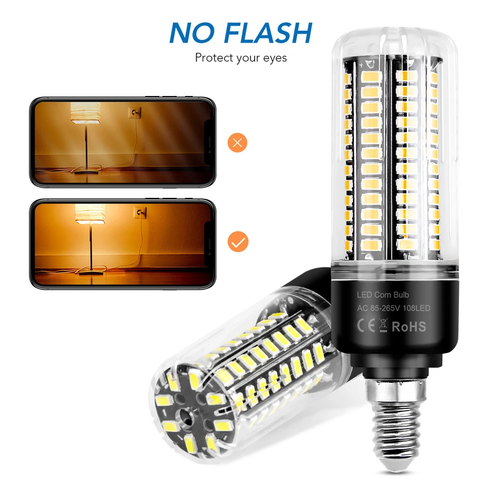 30W LED E27/E26 Corn Light Bulb E14 Chandelier Lamp B22 Ceiling Bulbs AC 85-265V No Flicker For Home Living Room Cold/Warm White, image 3