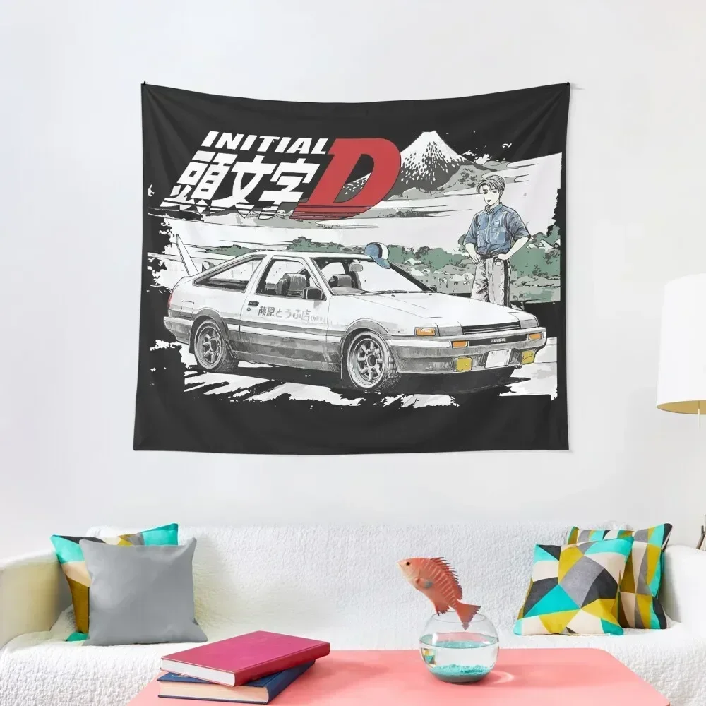 Initial D Deep Forest Drifting AE86 Takumi Raceway Tapestry House Decor Wall Art Wall Decor Hanging Wall Tapestries Tapestry