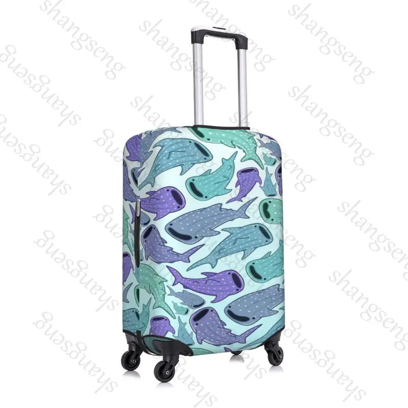Cartoon Shark Travel suitcase protective case, suitcase cover, elastic protection, washable Luggage cover, 18-32 in