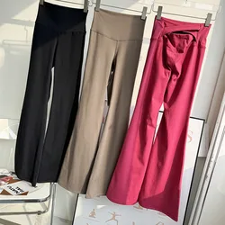 Yoga Pants for Women Straight Casual High Waist Hip Slim Bell Bottoms Gym Dance Flared Wide Leg Trousers Yoga Leggings