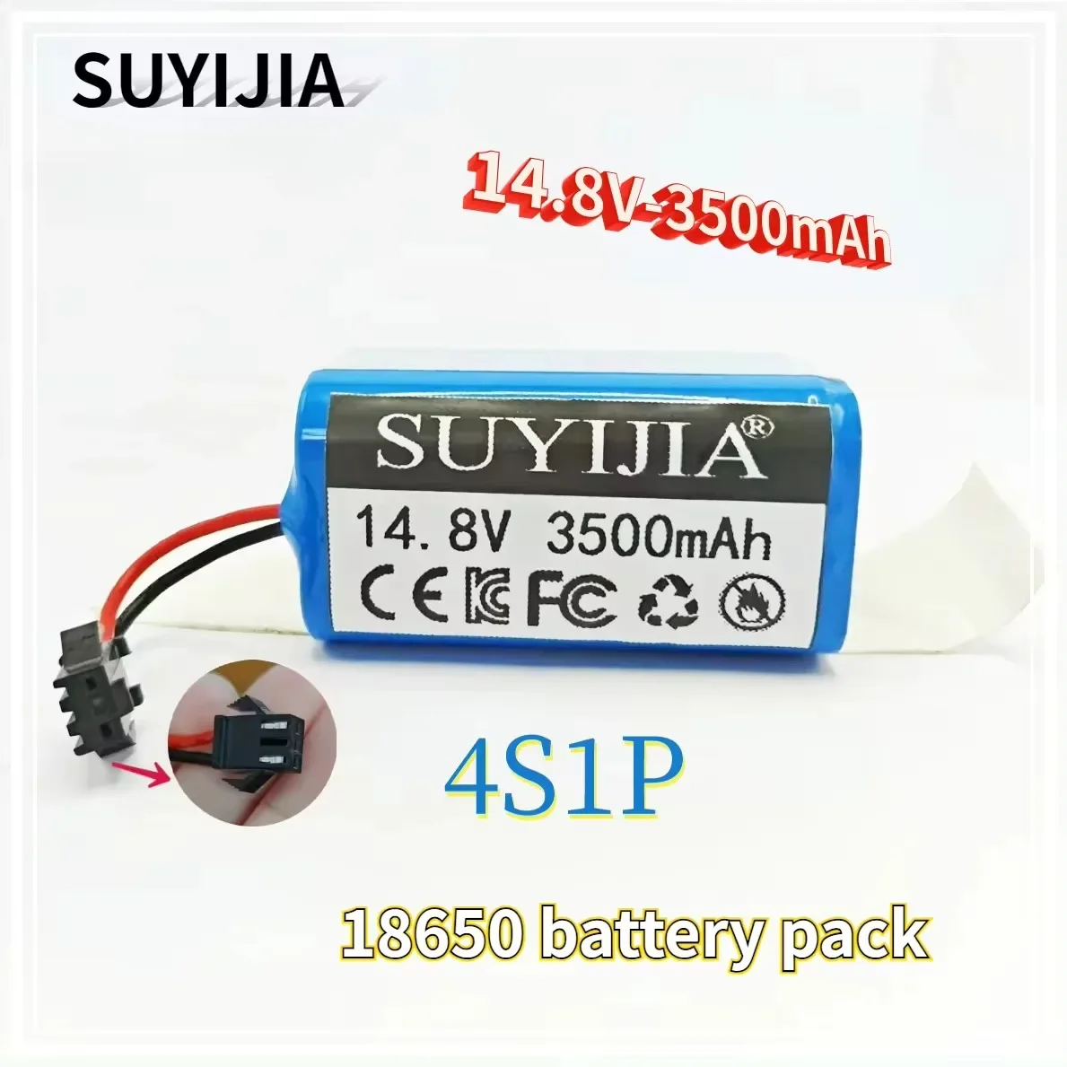 18650 14.8V Rechargeable Lithium Battery 3500mAh for ILIFE A4s A6 V7s Plus A9s W400 Robot Vacuum Cleaner INR18650 M26-4S1P