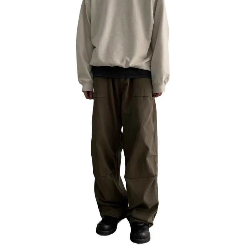 

Japanese Loose American Workwear Pants Men Spring Autumn Retro Oversized Straight Leg Paratrooper Casual Versatile Long Pa