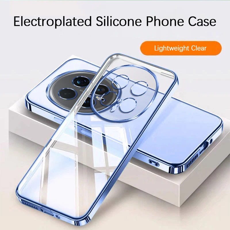 Coque de téléphone de haute qualité pour Honor Magic8 Magic 8 Pro 8Pro 5G, placage Transparent en Silicone souple, couverture arrière originale de luxe